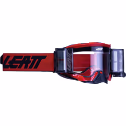Leatt Velocity 5.5 Roll-Off Occhiali da motocross, rosso per uomo