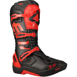 Leatt 3.5 Stivali motocross, nero-rosso, dimensione 44 45 per uomo
