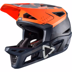 Leatt MTB Gravity 4.0 Orange/Black Casco Downhill, nero-arancione, dimensione XL per uomo
