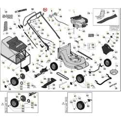 Active - Maniglia freno tubolare stretta nera originale rasaerba tagliaerba 051605