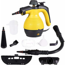 Costway - Pulitore Vapore 350 ml, Pulitore a Vapore Portatile Multiuso 3 Bar, con 9 Accessori, Giallo