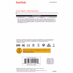 SanDisk Cruzer Blade unità flash USB 128 GB USB tipo A 2.0 Nero, Rosso - Vista aggiuntiva 8