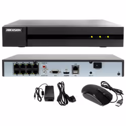 NVR IP POE 8CH canali Hikvision HWN-4108MH-8P Videoregistratore NVR digitale IP 8CH canali con switch integrato a 8 ports poe ...