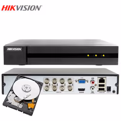 Videoregistratore analogico 8 canali Hikvision sku. HWD-6108MH Hiwatch series turbo Ultra HD 2K 4Mpx con tecnologia ibrida 5I ...