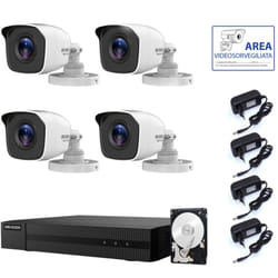 Kit videosorveglianza Hikvision dvr 4 canali 4 telecamere 2 mpx hd 2 tb