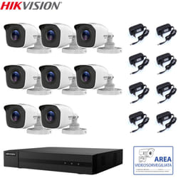 Kit videosorveglianza Hikvision dvr 8 canali 8 telecamere 2 mpx