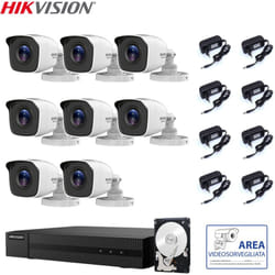 Kit videosorveglianza 2 mpx 8 canali con hard disk 3 tb - Hikvision