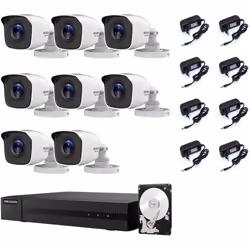 Il kit di videosorveglianza comprende: 1x HWD-6108MH-G Hikvision 5in1, 8 canali BNC + IP, Ultra HD 2K - 4 Mpx 1x Hard Disk SA ...
