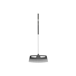 Fiskars 1027036 - Rastrello per Foglie XXL Acciaio Inox Nero Larghezza 615 mm