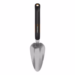 Fiskars Xact, Cazzuola da giardino, Acciaio inox, Nero, Acciaio inox, Impugnatura morbida, Monocromatico, 280 g