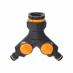 Fiskars 1027061, Connettore per rubinetto, Nero, Arancione