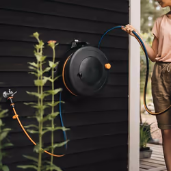 Fiskars 1057237 avvolgitubo da giardino Avvolgitubo multiposizione Manuale Nero - Vista aggiuntiva 6