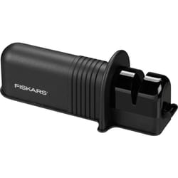 Fiskars - Affilalama per Asce e Coltelli, Mola in Ceramica e Struttura in Plastica Rinforzata con Fibra di Vetro, Nero/Arancione, Solid, 1026797