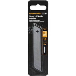 Fiskars - Lame a spezzare, Per taglierino 18 mm, Acciaio inox, Pacco da 5, CarbonMax, 1027232