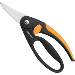 Fiskars - Forbici Multiuso, Lunghezza: 22 cm, Lame in Acciaio Inossidabile/Impugnature in Plastica Rinforzata con Fibra di Vetro, Nero/Arancione,