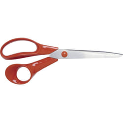 Fiskars - Forbici universali per mancini, Lunghezza: 21 cm, Lama in acciaio inossidabile/Impugnature in plastica, Rosso, Classic, 1005147