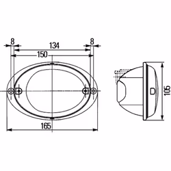 Indicatore di direzione HELLA 2BA 343 130-537 sinistro