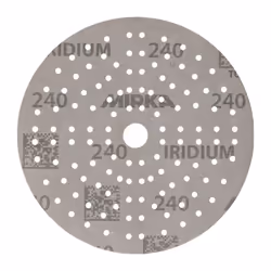 Disco adesivo IRIDIUM Grip 121L 150mm K.240 f.HO/metallo/lacca/co. (Per 100)