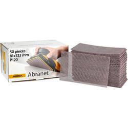 Mirka Abranet rete strisce abrasive 81x133 mm a strappo / grana P120 / 50 pz / per levigare legno, stucco, vernice, plastica / 5417805012