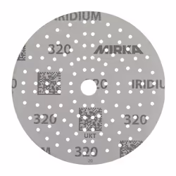 Disco adesivo iridium Grip 121L 150mm K.320 f.HO/metallo/lacca/co. (Per 100)