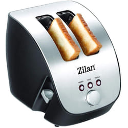 Zilan - Tostapane in acciaio inox, tostapane da 1000 w - 2 ampie fessure per tostapane - tostatura a 6 livelli con funzioni di scongelamento,