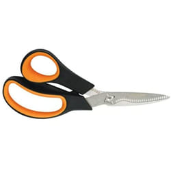 Fiskars SP240 - Forbici per Verdure 20,4 cm Acciaio Inox Impugnatura SoftGrip Nero/Arancione