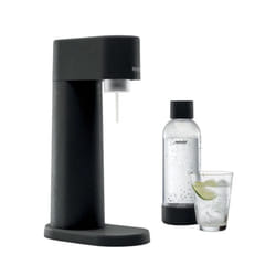 Mysoda - Confezione macchina per gasatura acqua + bottiglia da 1l - nera - EUR-WD002F-B-FR