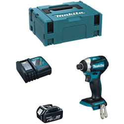 Makita - Avvitatore ad Impulsi DTD154RTJ1 (1 x 5,0 Ah + DC18RC + makpac 2)
