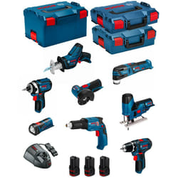 Bosch - Kit 12V BMK8-28AD3 (gsr 12V-15+GTB 12V-11+GDR 12V-105+GWS 12V-76+GST 12V-70+GOP 12V-28+GSA 12V-14+GLI 12V-80+3 x 2,0Ah)