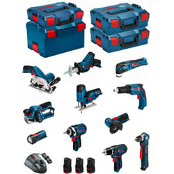 Bosch - Kit BMK11-28AD3 (GSR12V-15+GDR12V-105+GKS12V-26+GWS12V-76+GST12V-70+GOP12V-28+GSA12V-14+GWB12V-10+GTB12V-11+GHO12V-20...)