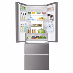 Haier HB17FPAAA frigorifero side-by-side Libera installazione 446 L E Platino, Acciaio inox - Vista aggiuntiva 4