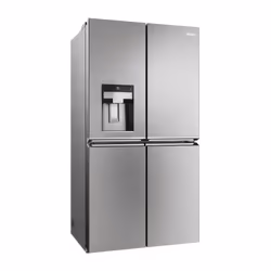 Haier HCR7918EIMP frigorifero side-by-side Libera installazione 601 L E Platino, Acciaio inox