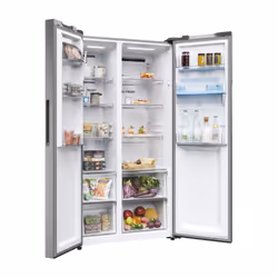 Haier SBS 90 Serie 5 HSR5918DWMP frigorifero side-by-side Libera installazione 521 L D Platino, Acciaio inox - Vista aggiuntiva 5