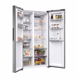 Haier SBS 90 Serie 5 HSR5918DNMP frigorifero side-by-side Libera installazione 528 L D Platino, Acciaio inox - Vista aggiuntiva 5