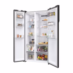 Haier SBS 90 Serie 5 HSR5918DNMP frigorifero side-by-side Libera installazione 528 L D Platino, Acciaio inox - Vista aggiuntiva 8