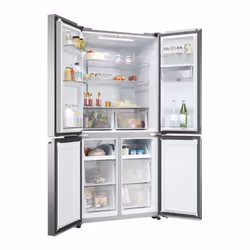 Haier Cube 83 Serie 3 HCR3818EWMM frigorifero side-by-side Libera installazione 463 L E Platino, Acciaio inox - Vista aggiuntiva 4
