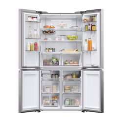Haier Cube 90 Serie 5 HCR5919EHMP frigorifero side-by-side Libera installazione 525 L E Platino, Acciaio inox