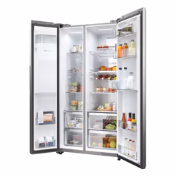 Haier SBS 90 Serie 5 HSW59F18EIMM frigorifero side-by-side Libera installazione 601 L E Platino, Acciaio inox - Vista aggiuntiva 8