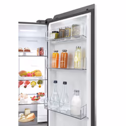 Haier SBS 90 Serie 5 HSW79F18CIMM frigorifero side-by-side Libera installazione 601 L C Platino, Acciaio inox - Vista aggiuntiva 8