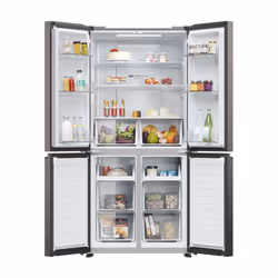 Haier HCR3818ENMD frigorifero side-by-side Libera installazione 467 L E Grigio