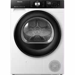 Hisense DH3S802BW2, Libera installazione, Caricamento frontale, Pompa di calore, Bianco, Manopola, Touch, Destra