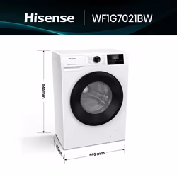 Hisense WF1G7021BW lavatrice Caricamento frontale 7 kg 1200 Giri/min Bianco - Vista aggiuntiva 2