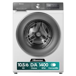 Hisense WD3S1043BW7 lavasciuga Libera installazione Caricamento frontale Bianco D