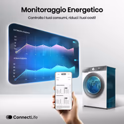 Hisense WD3S1043BW7 lavasciuga Libera installazione Caricamento frontale Bianco D - Vista aggiuntiva 6