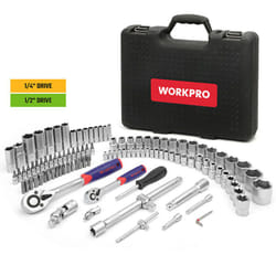 Workpro - Box de utensili de plastica piena de 1/2-1/4 pollici, 108 pezzi de 37 x 29 x 29 pollici.