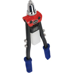 Workpro - Pistola per rivettare a mano de 400 mm, rivettatrice per impieghi gravosi con 5 teste di rivetto intercambiabili (5 naselli) e 100 rivetti,