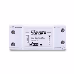 Sonoff Basic, Con cavo e senza cavo, Wi-Fi, Bianco, Parete, Pulsanti, Interno