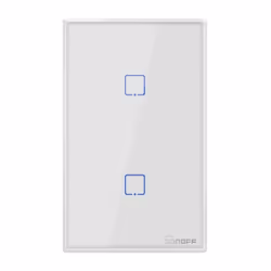 SONOFF T2US2C-TX è un interruttore smart a 2 tasti. Ideale per controllare luci ed elettrodomestici. Può essere usato attrave ...