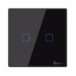 SONOFF T3EU2C-TX Interruttore a parete Touch Wifi 2 pulsanti Interruttore a parete touch Wifi serie T3TX a 2 pulsanti con spi ...