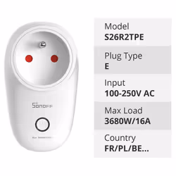 SONOFF S26R2 presa intelligente WiFi con standard EU-IT. Lascia che i tuoi elettrodomestici diventino intelligenti in pochi s ...